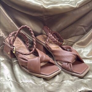 Sam & Libby Brown Strappy Sandals